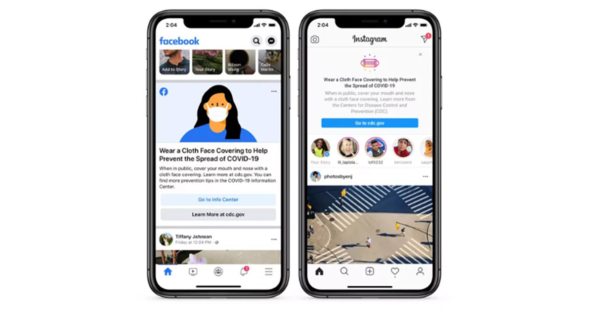 කොරෝනා වෙනුවෙන් Facebook සහ Instagram news feeds වල අලුත් වෙනසක් සිදු කරයි
