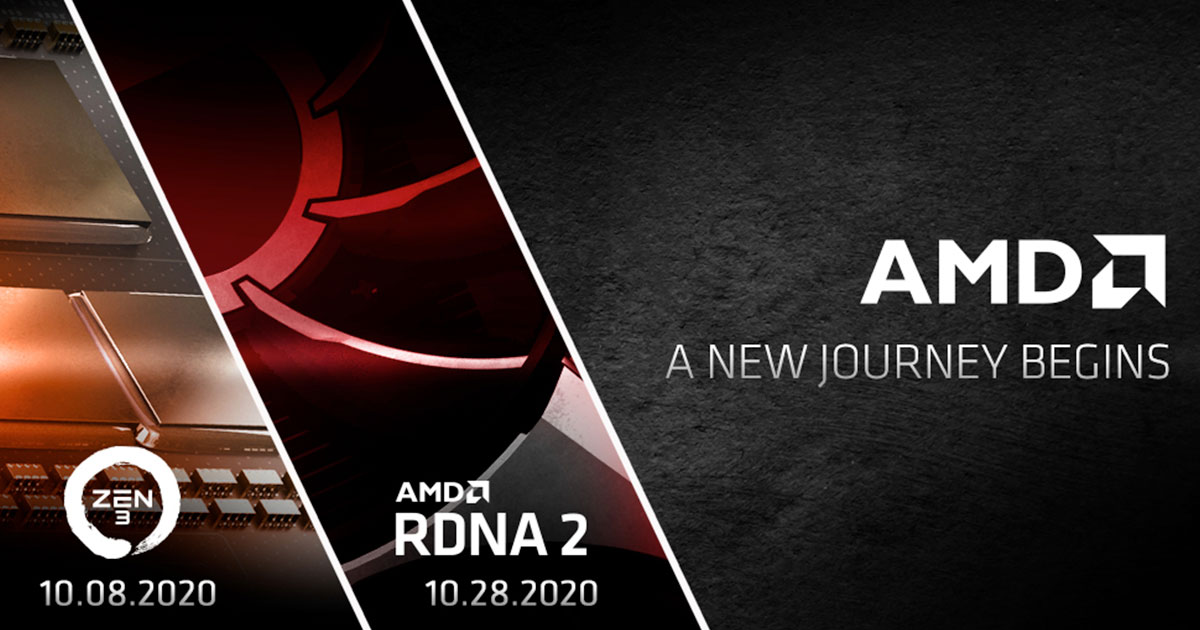 AMD ආයතනය තම නවතම Ryzen 4000 CPU සහ Radeon RX 6000 GPU ඔක්තෝම්බර් 8 සහ 28 නිකුත් කිරීමට සූදානම් වේ