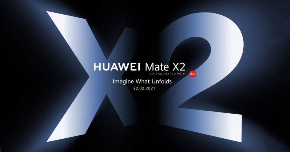 Huawei සමාගම විසින් Mate X2 නම් Foldable දුරකථනය මෙම මස 22 වන දින දැක්වීමට සූදානම් වේ