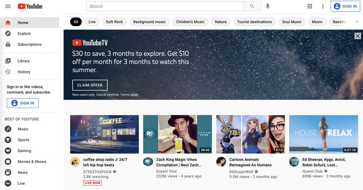 මුල් පිටුවේ දර්ශනය වන වෙළඳ දැන්වීම් වලින් මත්පැන්, සූදු සහ දේශපාලනය පිළිබඳ දැන්වීම් දර්ශනය නොකිරීමටYouTube කටයුතු කරයි