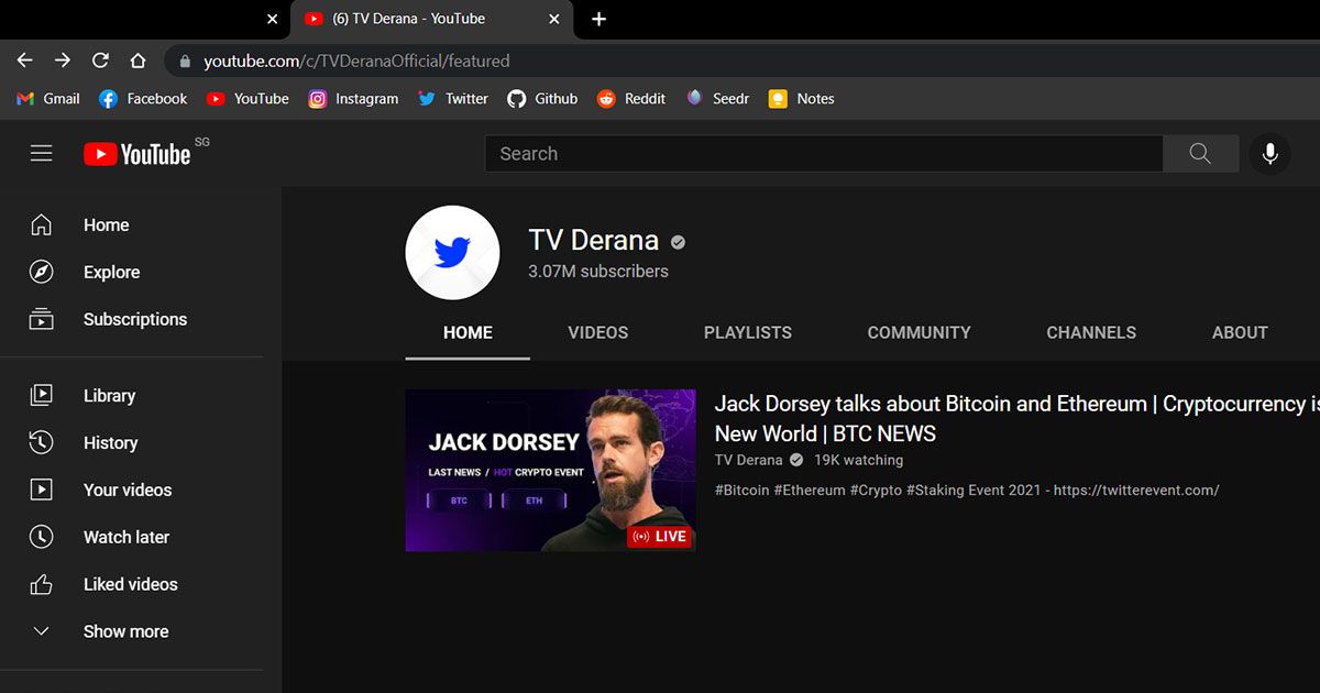TV දෙරණ YouTube channel එක Hack කරලාද?