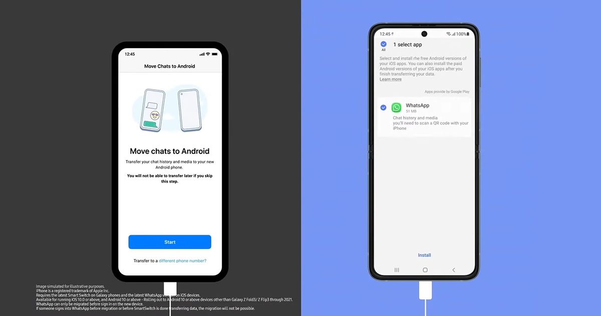 iPhone එකේ සිට Android වෙත WhatsApp chat history එකෙ සංක්‍රමණය කිරීමේ හැකියාව ලබා දේ