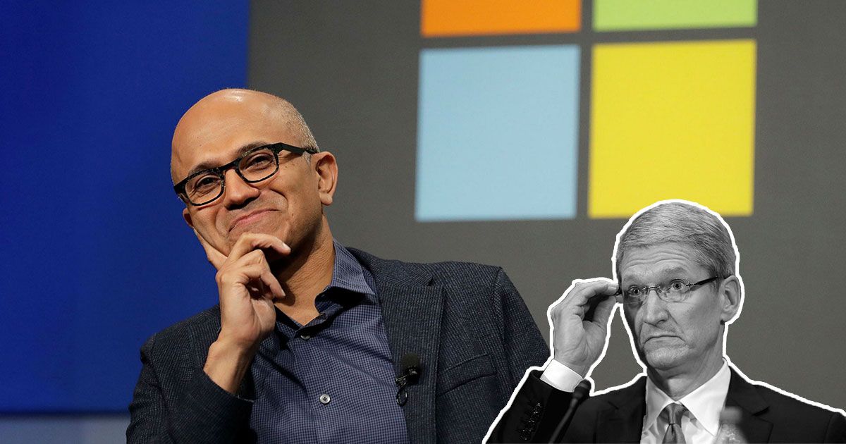 Apple සමාගම අභිබවමින් Microsoft ලොව වටිනාම සමාගම බවට පත් වෙයි