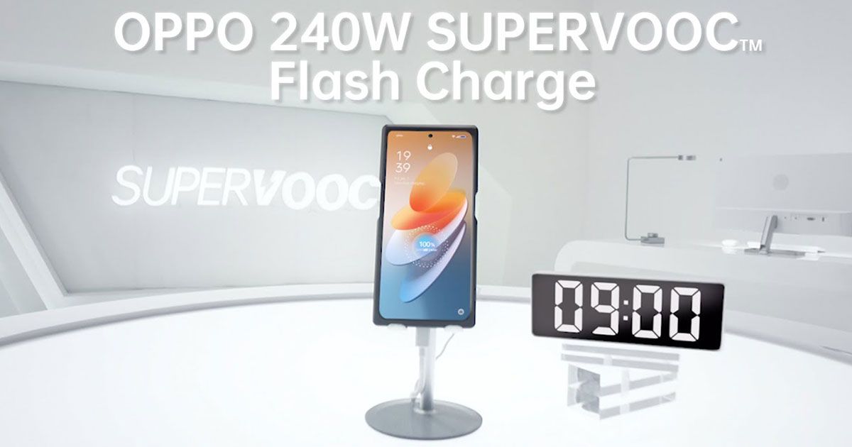 Oppo සමාගම විසින් විනාඩි 9කින් බැටරිය 100% charge කරන 240W SuperVOOC Flash Charging තාක්ෂණය හදුන්වා දේ