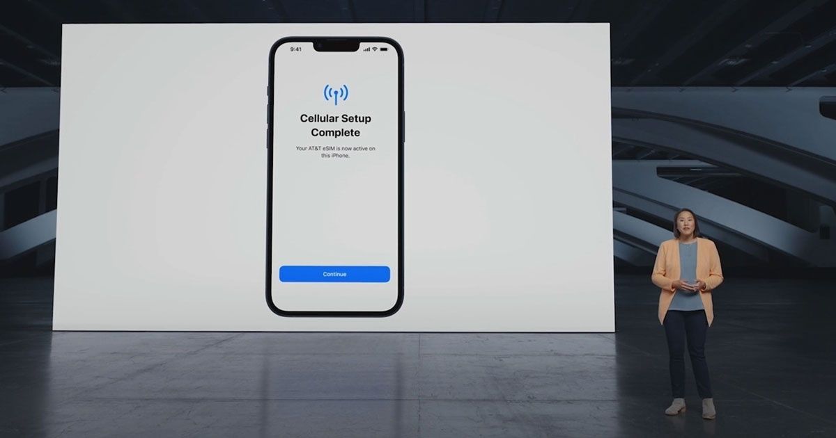 The iPhone 14 now does not comes with a SIM slot within the US