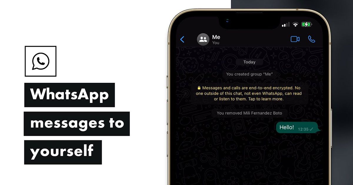 තමන්ටම පණිවිඩ යවාගත හැකි පහසුකමක් ලබා දීමට WhatsApp සූදානම් වේ