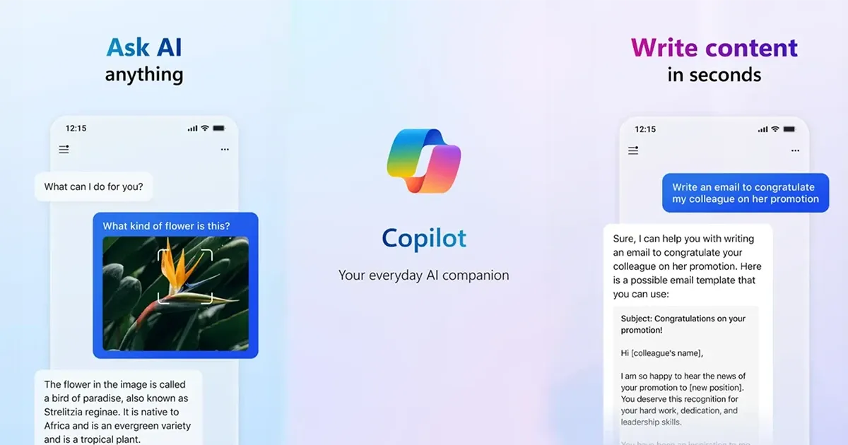 Microsoft Copilot දැන් iOS වලටත්