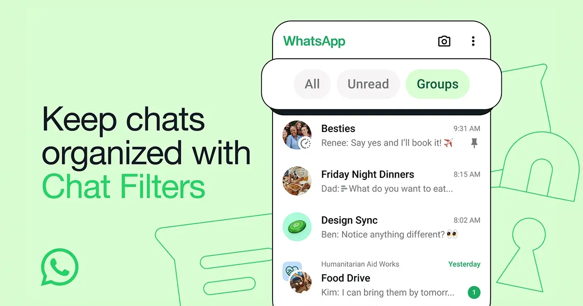 WhatsApp වෙත chat filter විශේෂාංගය හදුන්වාදේ