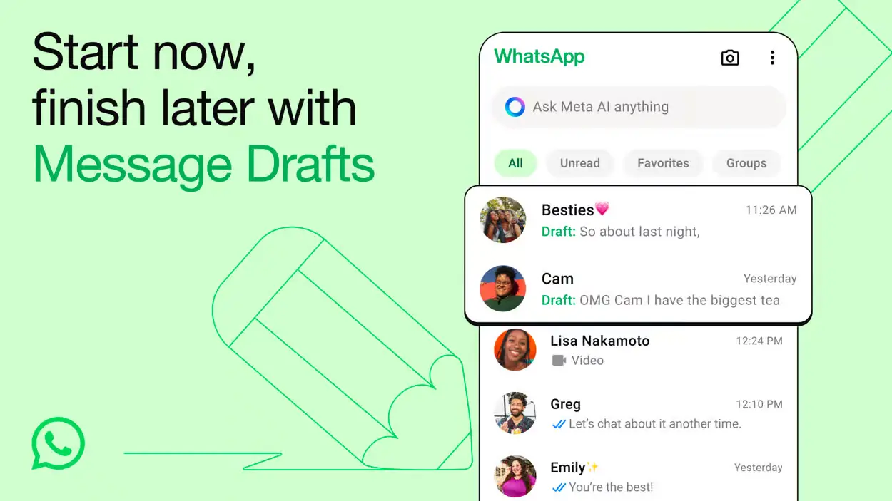 WhatsApp සඳහා Message Draft පහසුකම හඳුන්වා දෙයි