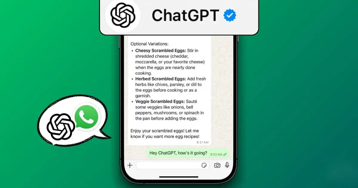 WhatsApp වෙත ChatGPT ලබාදෙයි