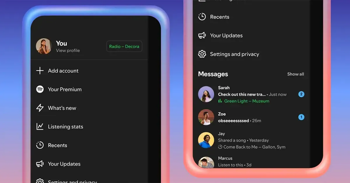 Spotify වෙතින් ඔබ සවන් දෙන දේ මිතුරන් සමඟ එසැනින් බෙදා ගැනීමට නව විශේෂාංගයක් හදුන්වා දේ