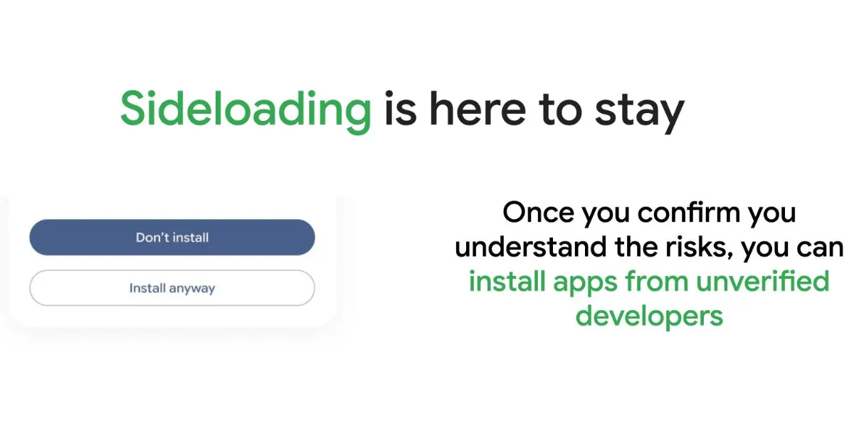 Android App Sideloading ක්රමය වෙනස් වෙයි