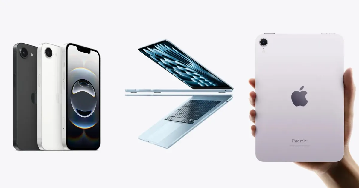 Apple සමාගම විසින් iPhone 17e ඇතුළුව නව iPad සහ MacBook Models නිලවශයෙන් නිකුත් කරයි