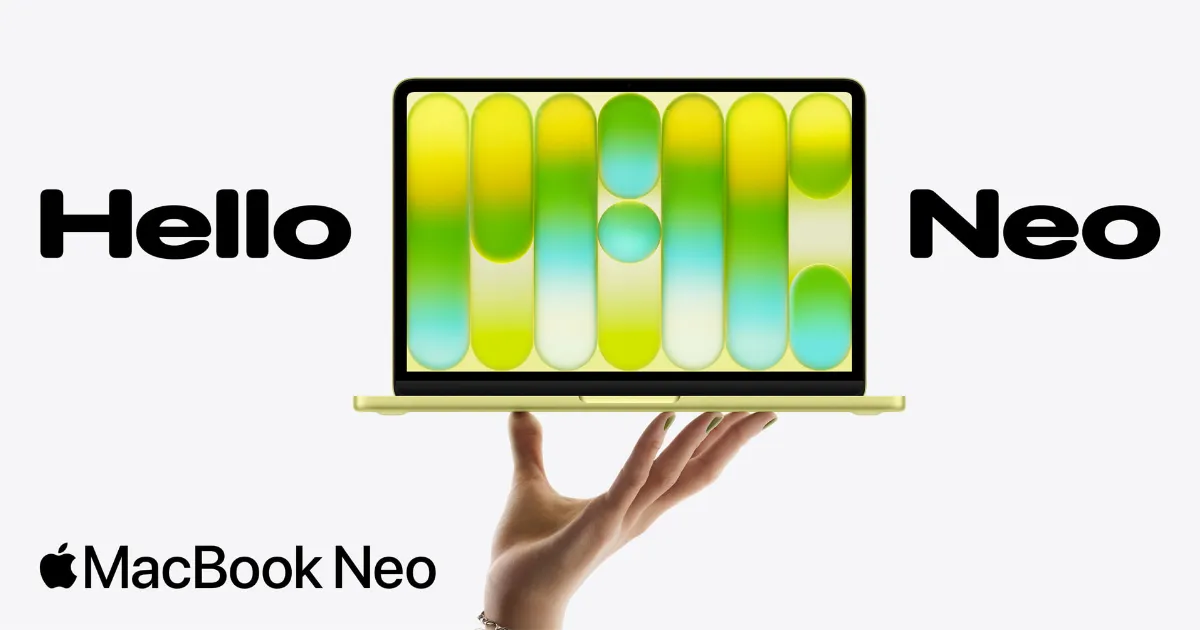 Apple සමාගම විසින් iPhone Chipset එකක් සහිත Macbook Neo එළිදක්වයි