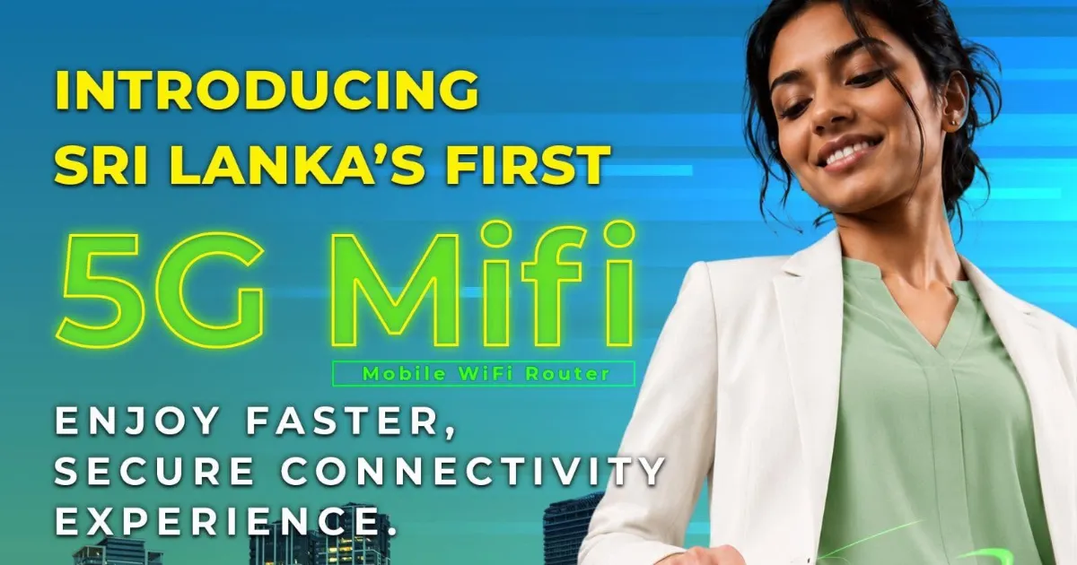 හදුන්වාදෙන SLT-MOBITEL 5G MiFi Router එ​ක