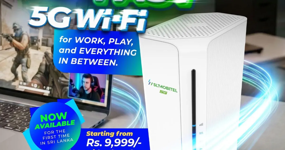 හඳුන්වාදෙන SLT-Mobitel 5G Router එක