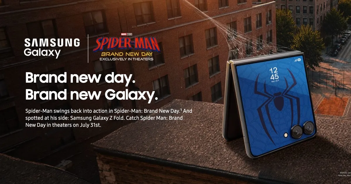 Spider-Man: Brand New Day චිත්‍රපටය සමඟින් Marvel විශ්වයට පිවිසෙන Samsung Galaxy