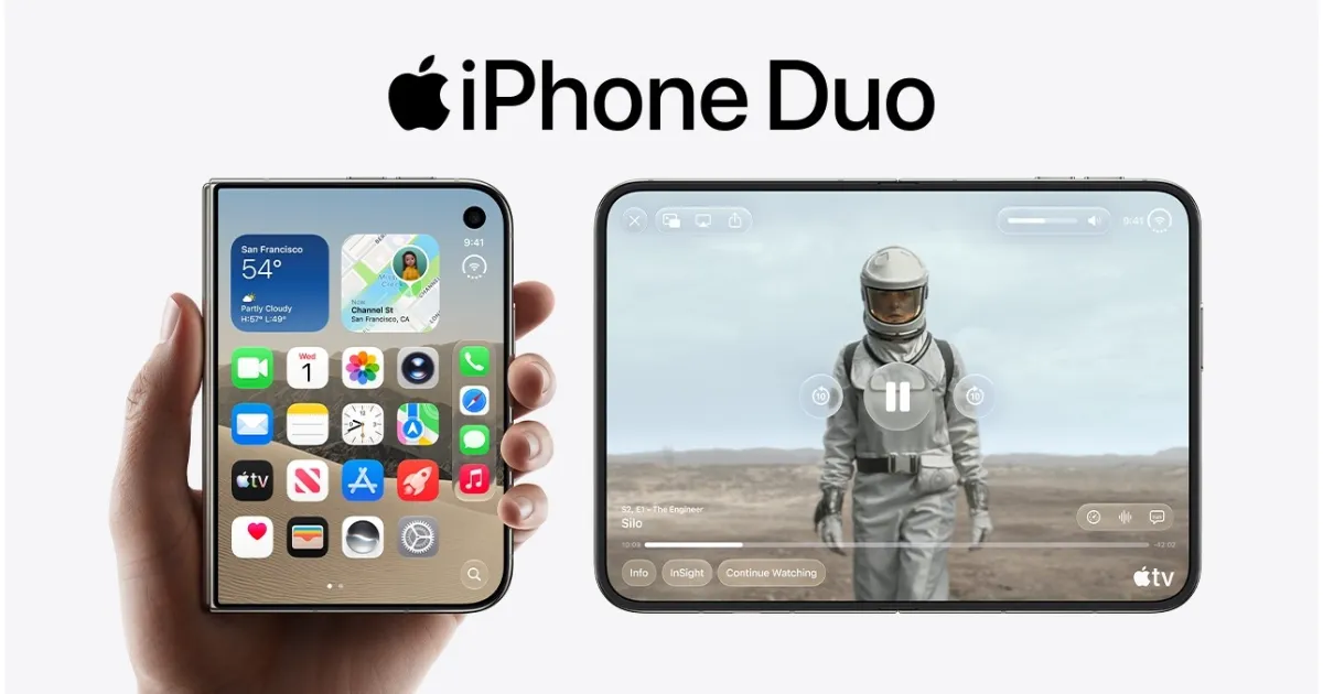 Apple හඳුන්වා දුන් පළමු Foldable iPhone එක - iPhone Duo